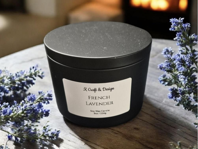French Lavender 8oz Soy Wax Candle
