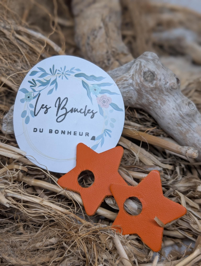 Pampilles étoiles orange pam011