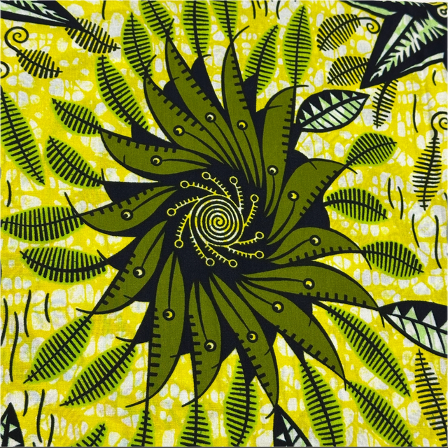 Wax Kahina Jaune 1m80 Coton 