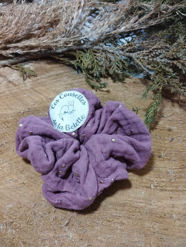 Chouchou violet et doré