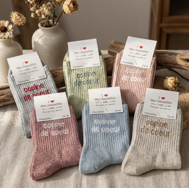 Chaussettes à paillettes COPINE DE CŒUR 