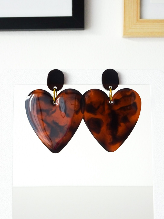 Coeur : Marbré brun 1