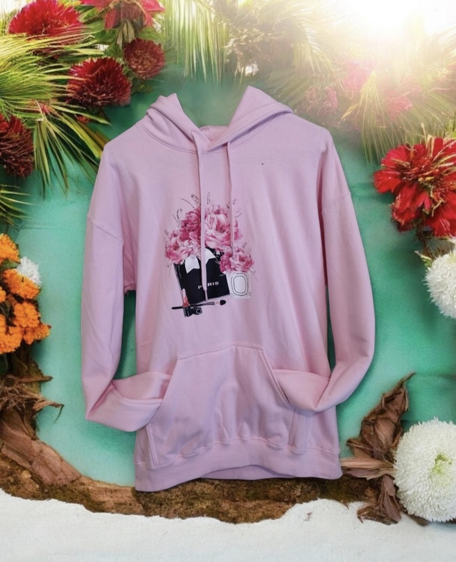 Sweat taille M rose girly