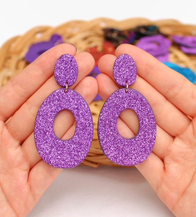 Iris • violet pailleté