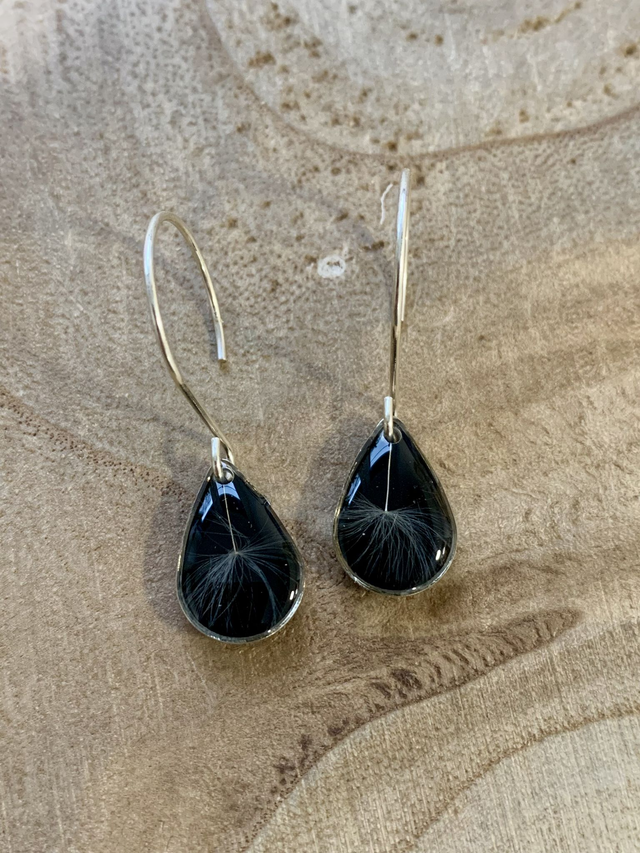 Pissenlits : boucles d&#039;oreilles en argent