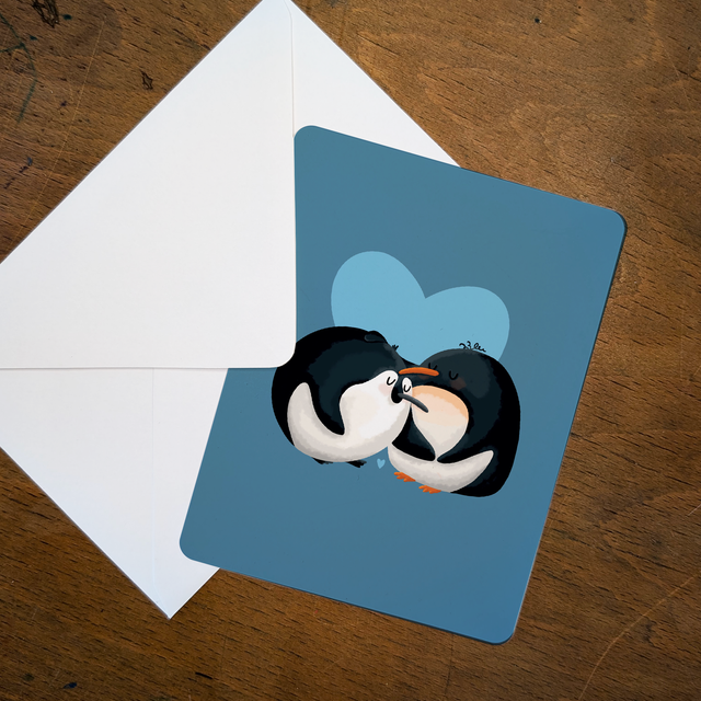 Noël - Pingouins - 10,7 x 13,9 cm