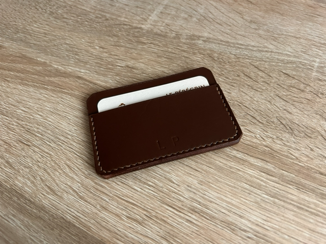 Porte-carte en cuir de bœuf/taureau