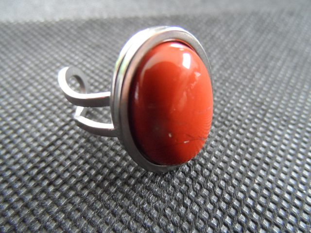 Bague en Jaspe rouge