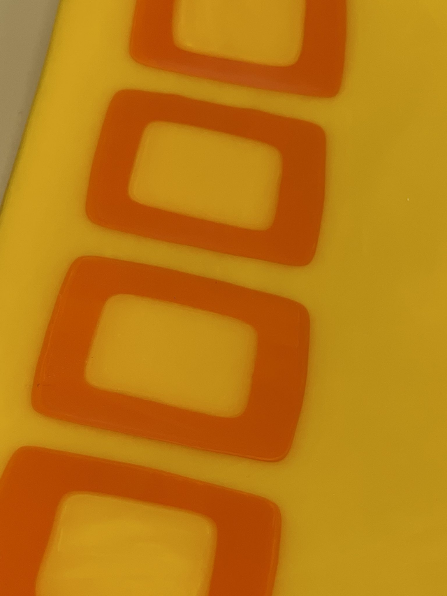 Yellow & Orange Rectangular Decorative Dish