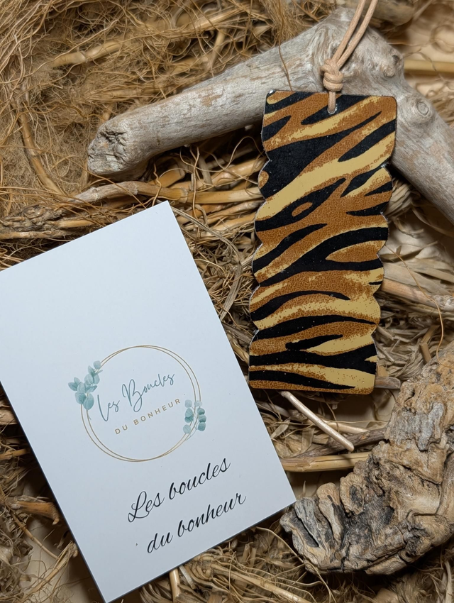 Marque page zèbre marron 