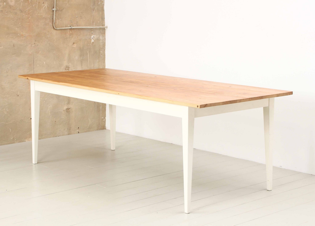 UNIK Tisch Altholz 220 x 95 cm, kittweiß   