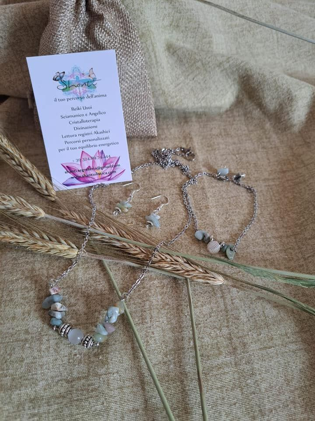 Parure donna amazzonite 