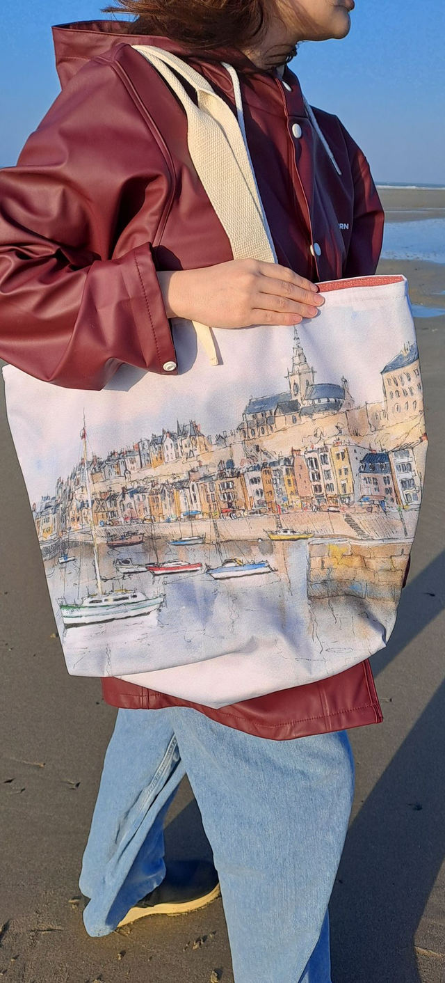 Collection sac de plage thème "Granville / Mont St Michel"