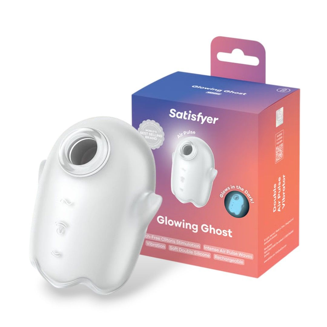 Satisfyer Vibrador con Pulso de Aire Glowing Ghost Blanco