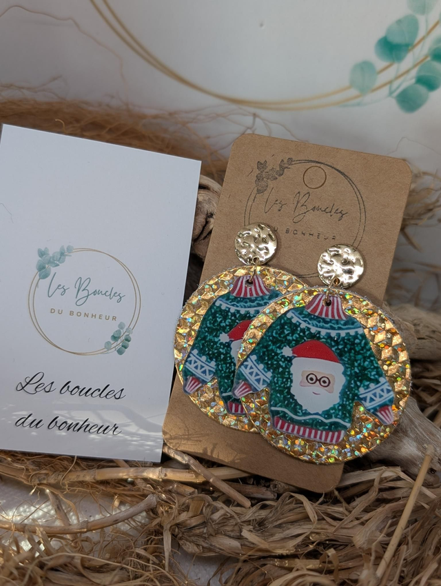 Boucles d'oreilles Noël no010
