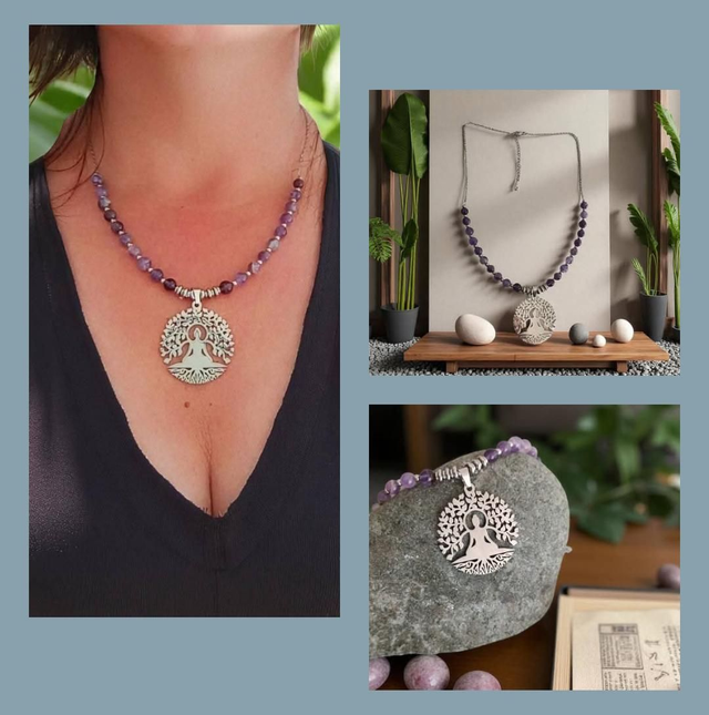 Collier -- Paix intérieure ,Protection,Sagesse