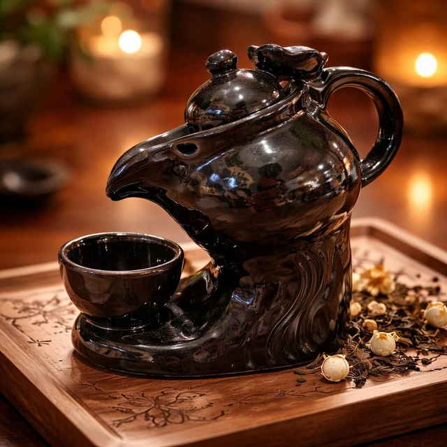 "Théière" - Fontaine à encens - Céramique