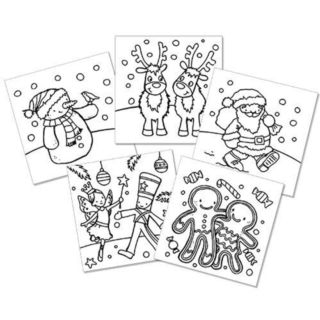 Christmas Card Pack - 10 cards - 2 of the same design with red envelopes