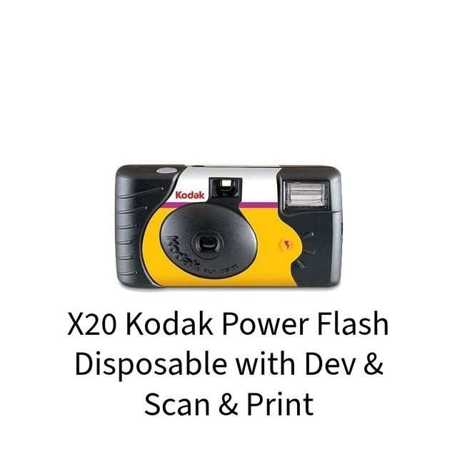 X20 Kodak Power Flash Disposable with Dev & Scan & Print