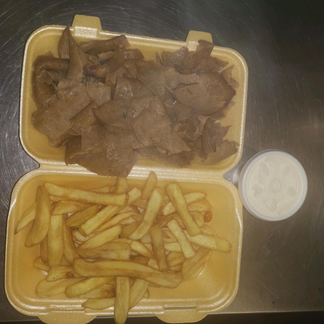 kebab on chips