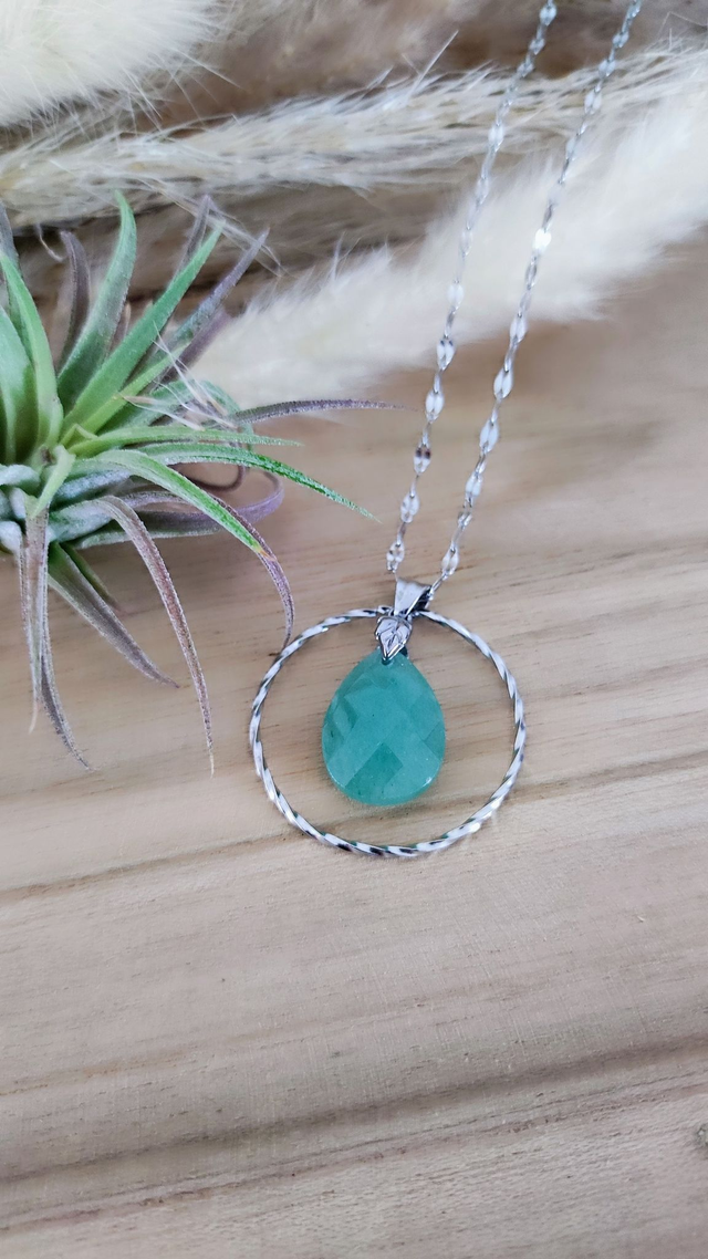 Collier "Évidence" Aventurine verte