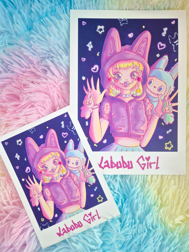 Illustration Labubu Girl