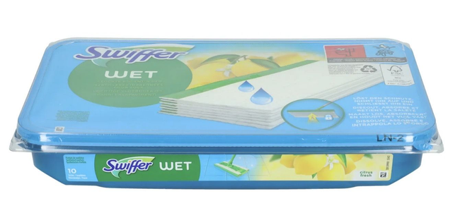 Lingettes Poussières Imprégnées pour Balai Parfum Citron SWIFFER la boite de 10 lingettes
