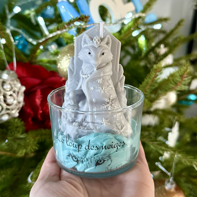 Bougie Le loup des neiges 