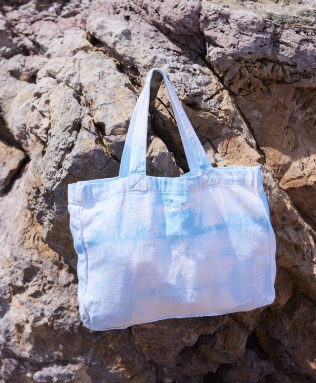 ATSL Pale Blue Tie Dye Beach Bag