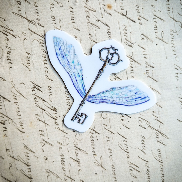 Stickers &quot;Clef Libellule&quot;