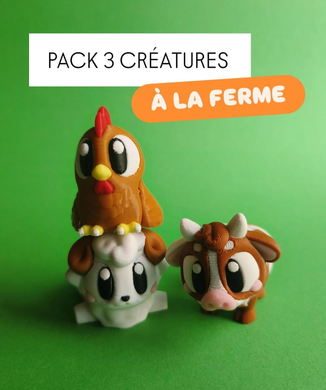Pack 3 créatures - À LA FERME