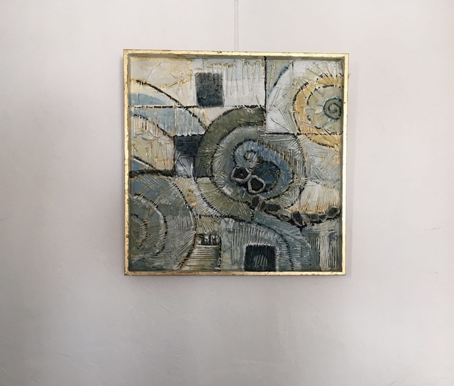 Acrylcollage „Im Garten“