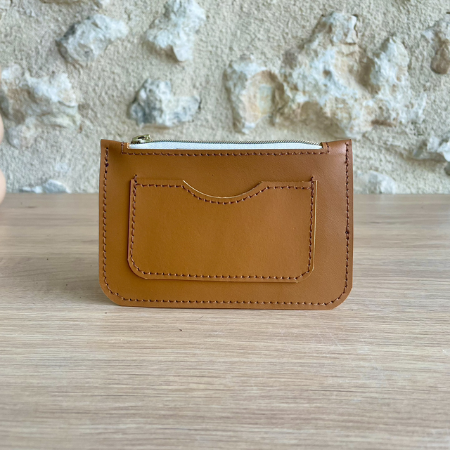 Porte cartes / porte monnaies miel
