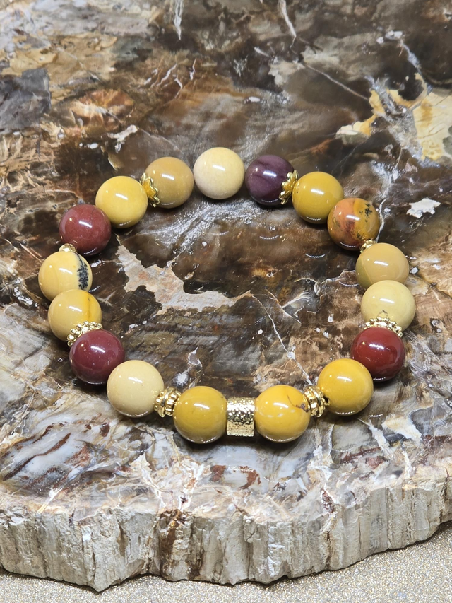 Bracelet Jaspe Mokaïte 1cm 