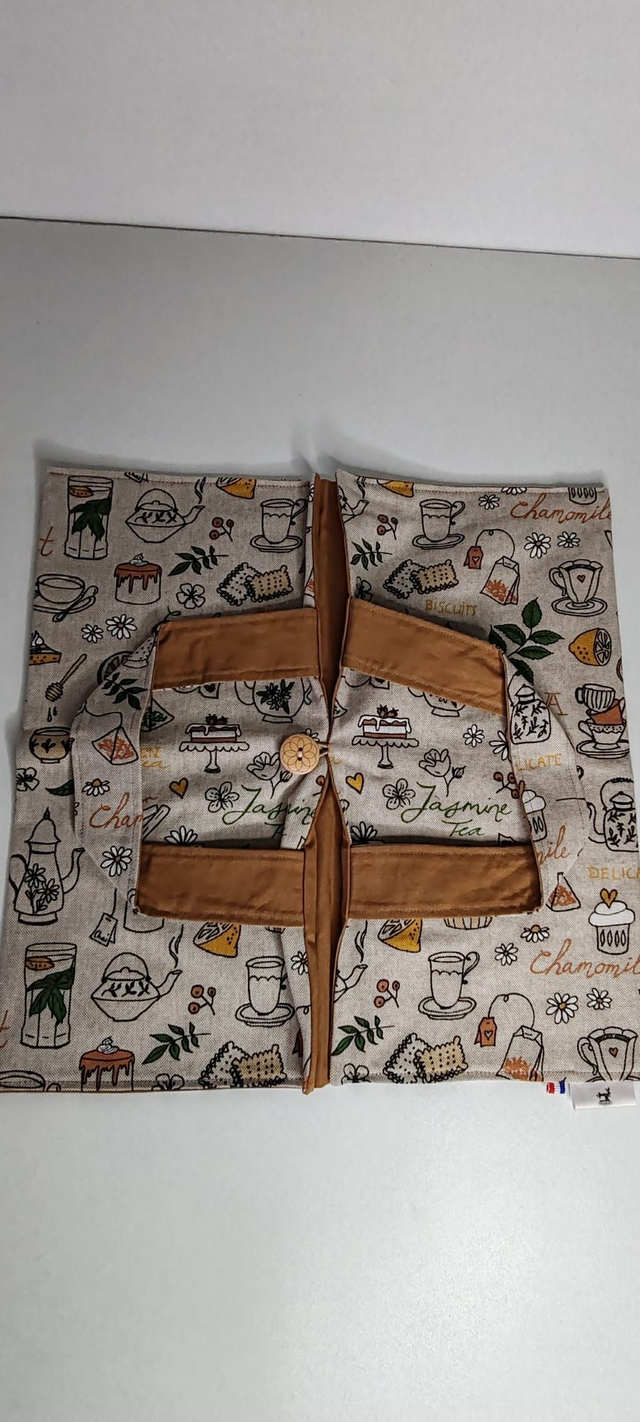 Sac à tarte lin "TEA TIME"