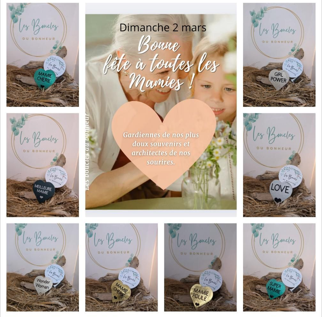 Broche personnalisable Fête des mamies