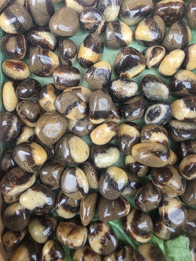 Septarian calcite tumble