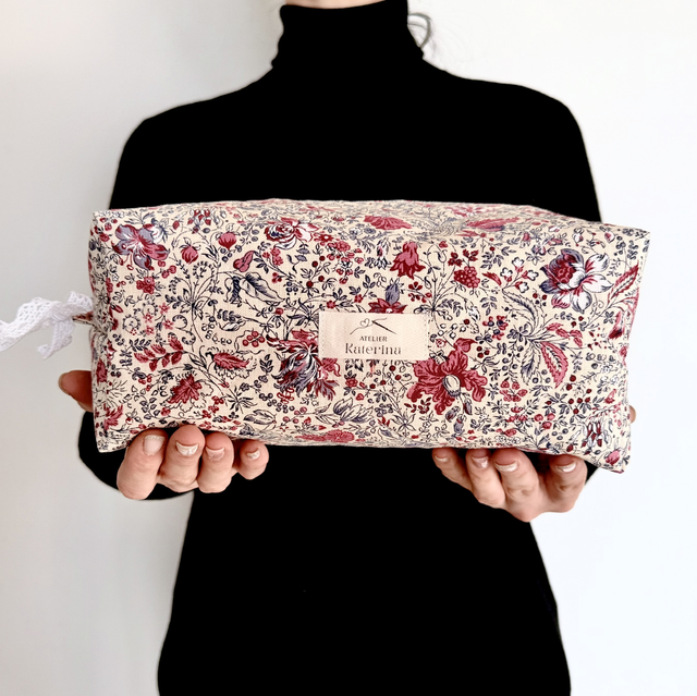 Grand trousse de toilette 100% coton 26/15/12cm