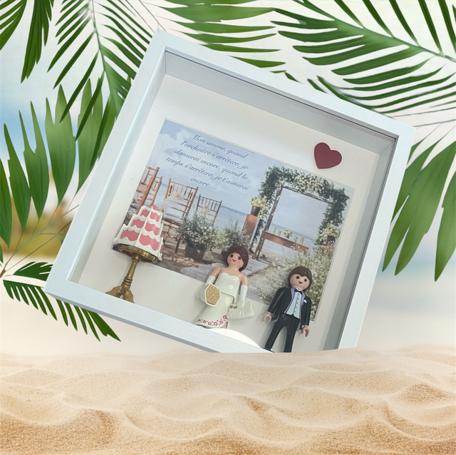 Cadre playmobil de mariés 