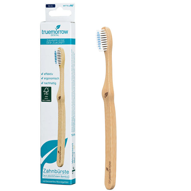 Truemorrow Bambus-Zahnbürste Weiß / Mittel