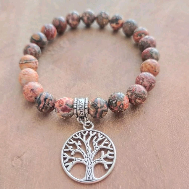 Bracelet "Sagesse" Jaspe léopard 8mm 