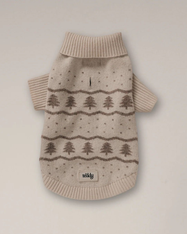 By Teddy Roll Neck Knit - Winter Trees
