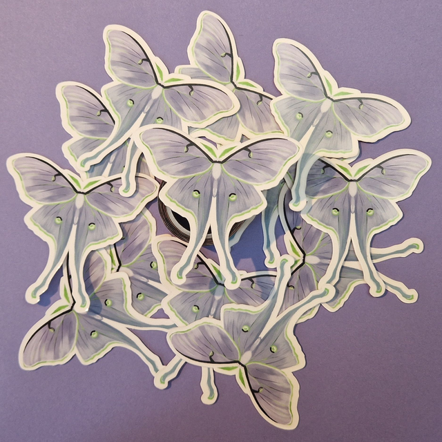 Agender/Aromantic Moth Sticker