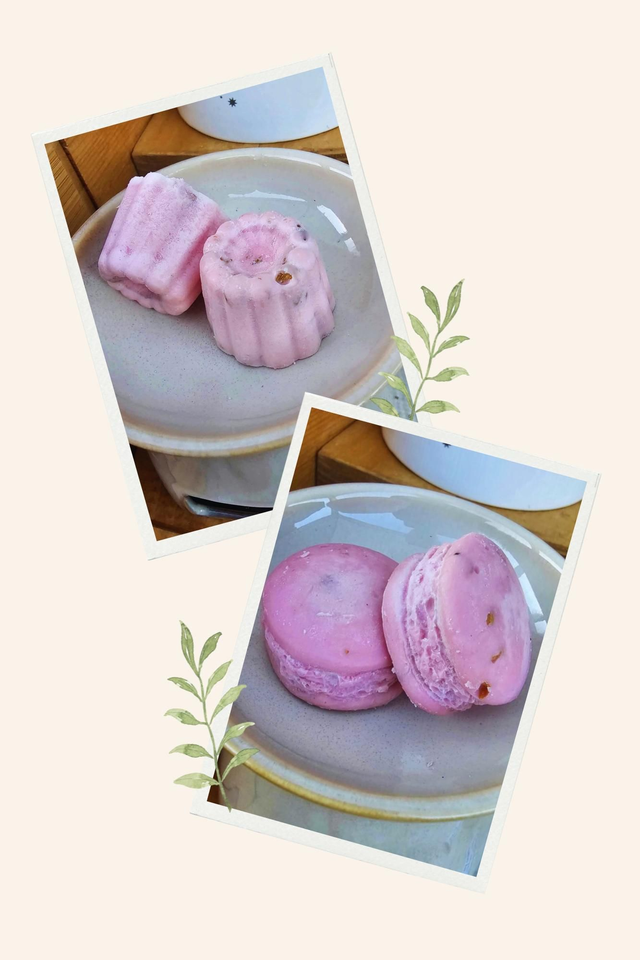 Barbe à papa - Fondant de cire - Macaron/Mini-Cannelé