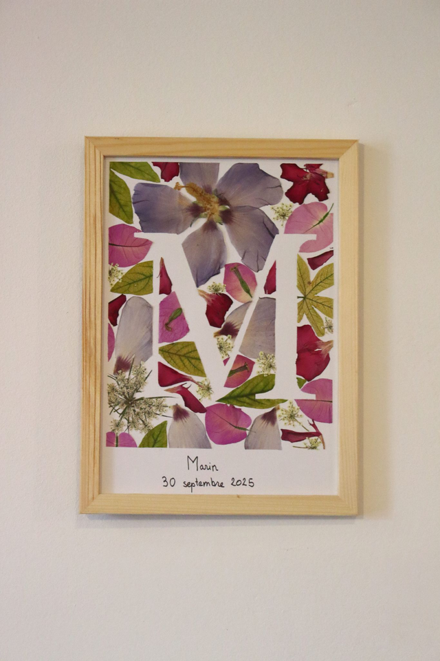 Lettre fleurie personnalisée