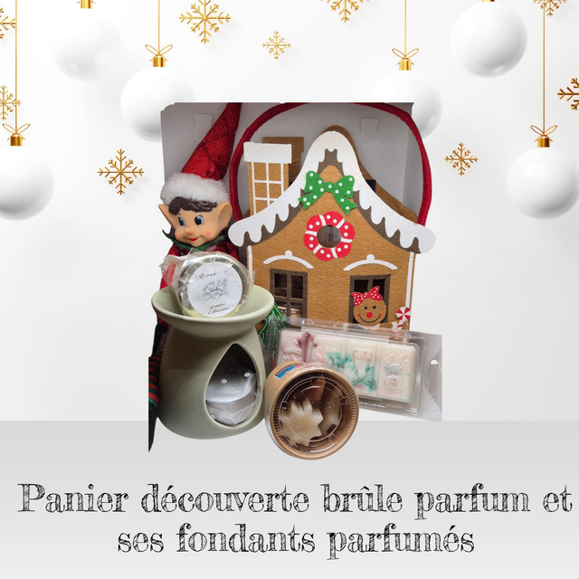 Panier découverte Noël:  Fondants parfumés et son brûle parfum