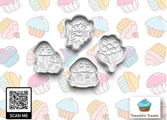 Fairy Garden Fondant/cookie stamps with cutters