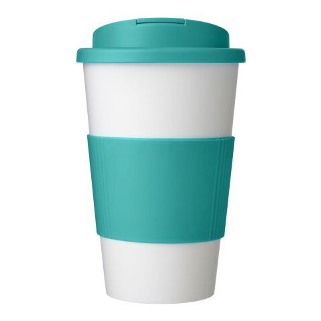 Americano 350 ml tumbler with grip &amp; spill-proof lid