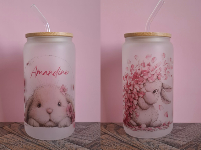 Collection lapin mignon verre personnalisable