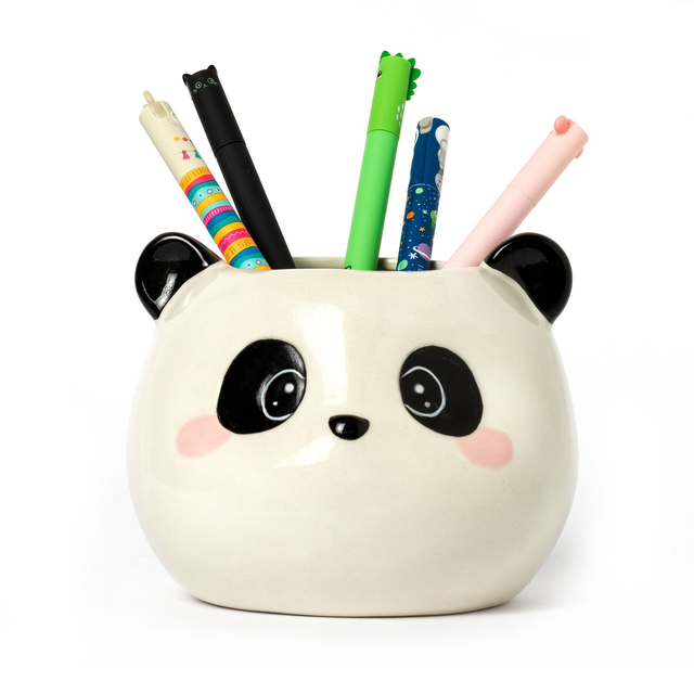 Portapenne in Ceramica Panda - Desk Friends